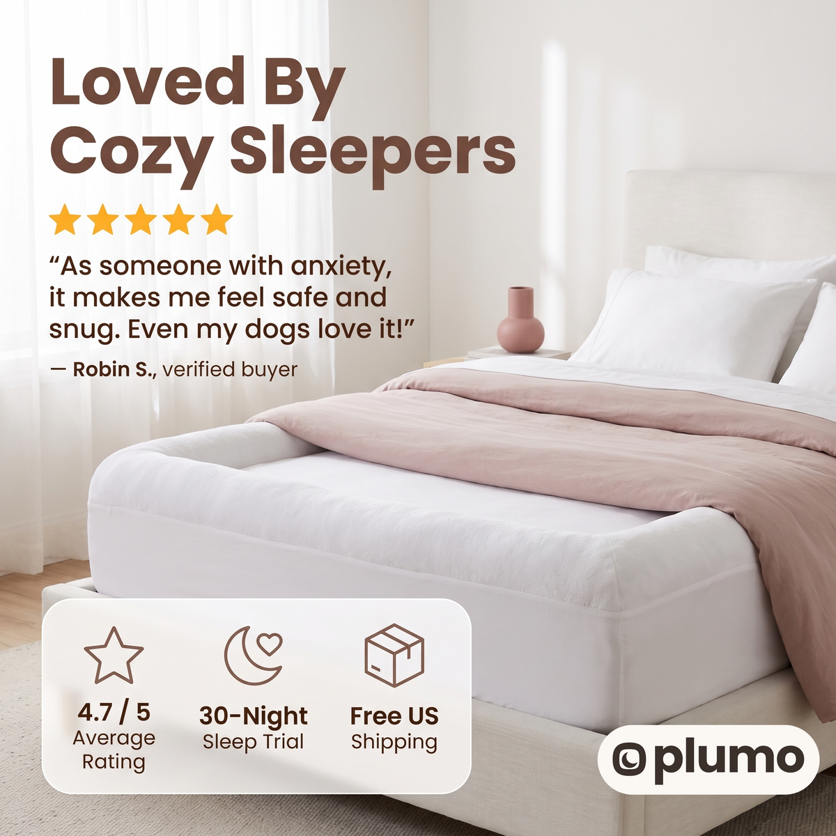 Loved by cozy sleepers – 4.7/5, 30-night trial, free US shipping